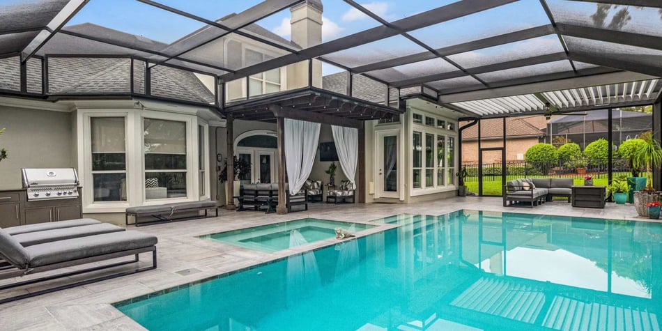 Screen enclosure with pergola in Jacksonville, FL by Impact Enclosures