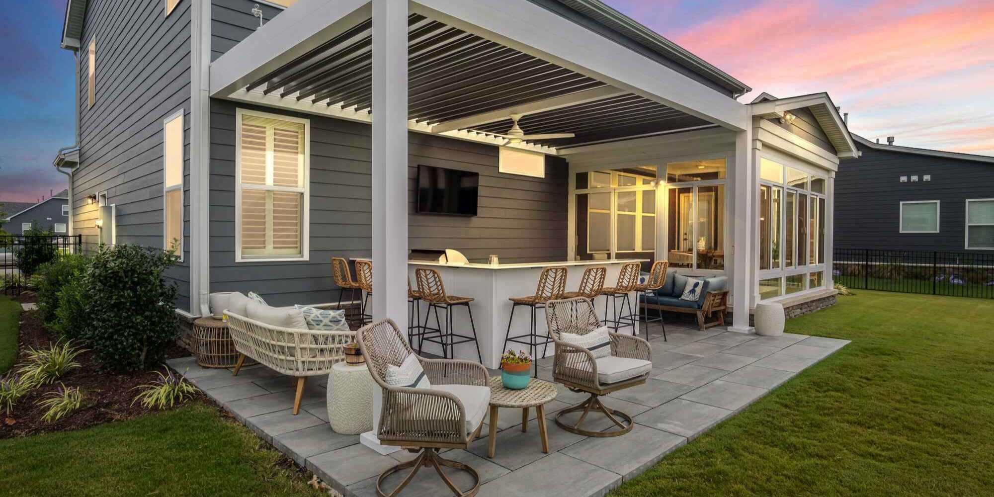 Composite pergola installed in Jacksonville, FL by Impact Enclosures