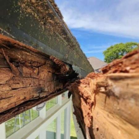 Rotting Fascia due to Leaking Gutters  - Impact Enclosures - Screen Enclosure Repair - Jacksonville, FL