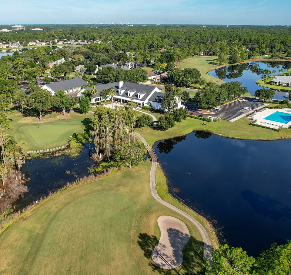 Aerial view of deercreek country club -  top golf communities Jacksonville