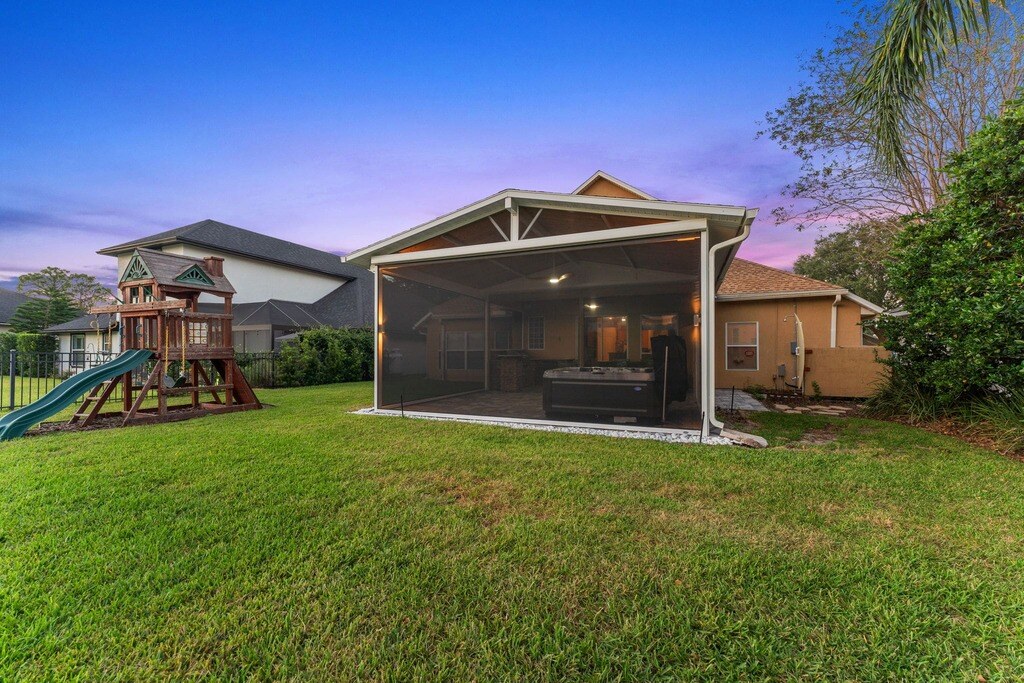 Closed-Screen-Outdoor-Patio-Enclosure-With-Jacuzzi-Impact-Enclosures-Jacksonville-Florida