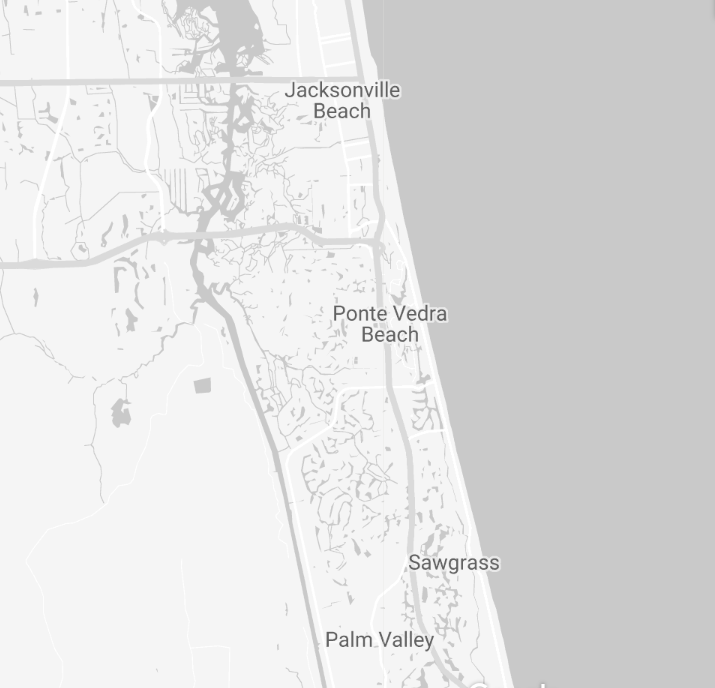 Ponte Vedra Beach FL Map of