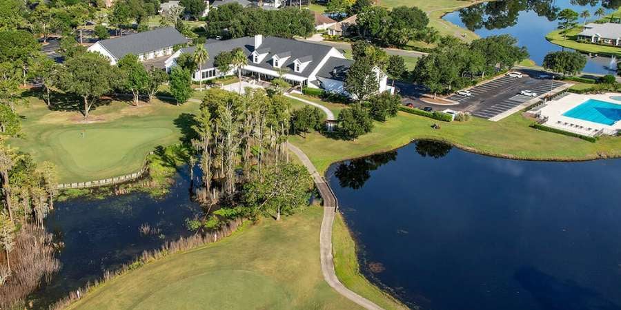 Aerial view of deercreek country club -  top golf communities Jacksonville