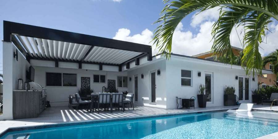 Motorized Pergola Patio Cover in Jacksonville, FL by Impact Enclosures