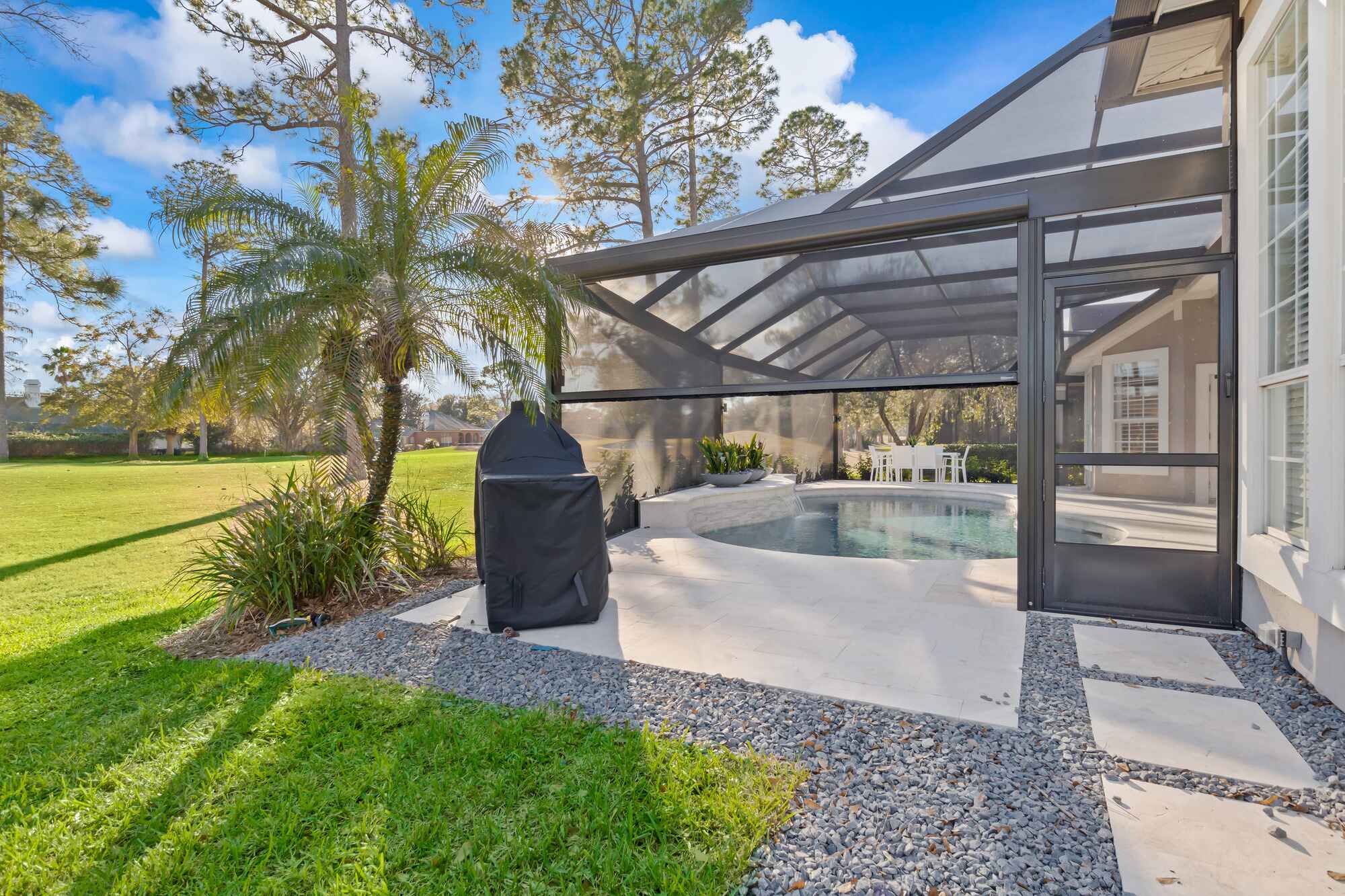 Motorized Screen for Pool Enclosure Opening